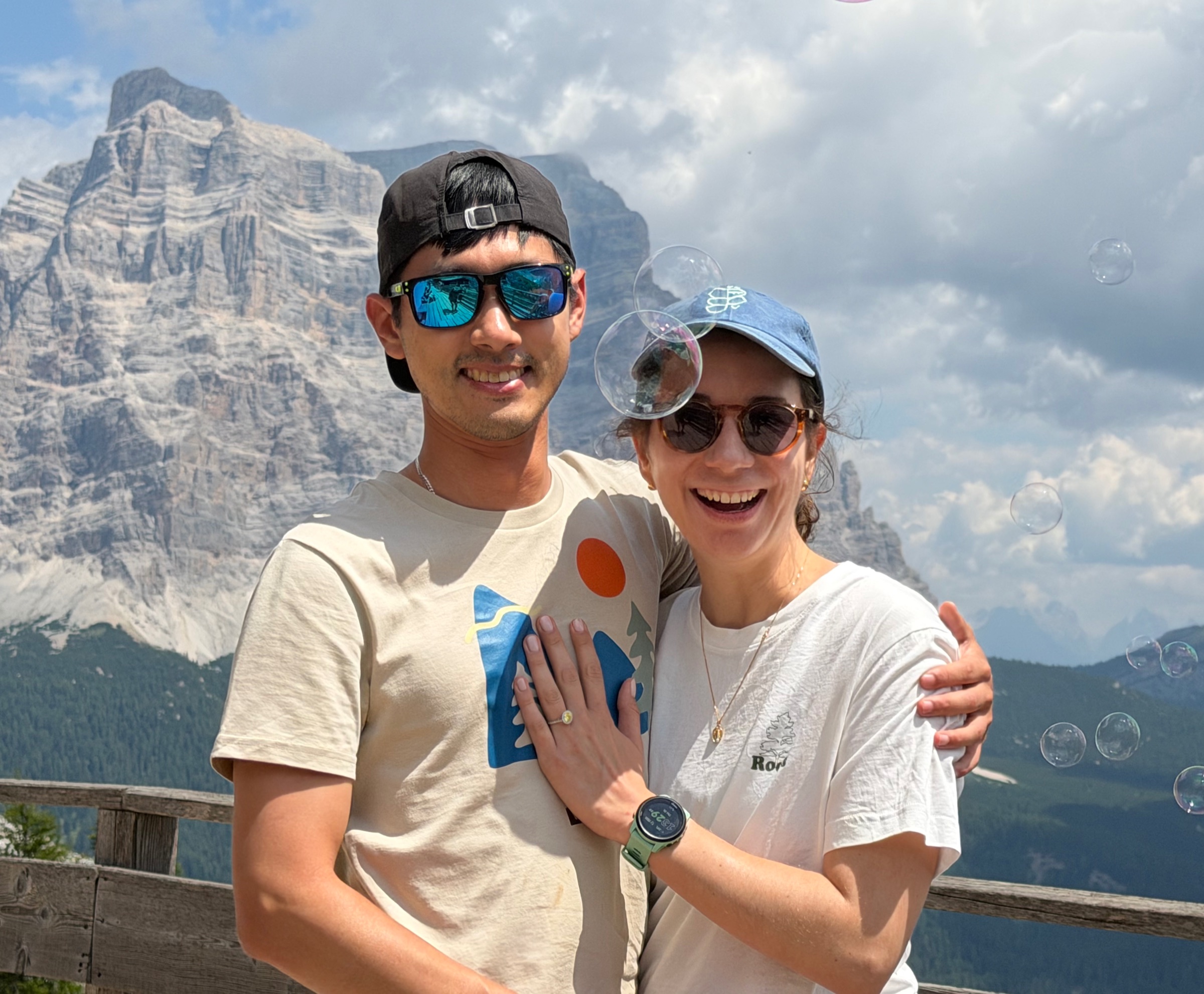 Nathalie and Kevin in the Dolomites