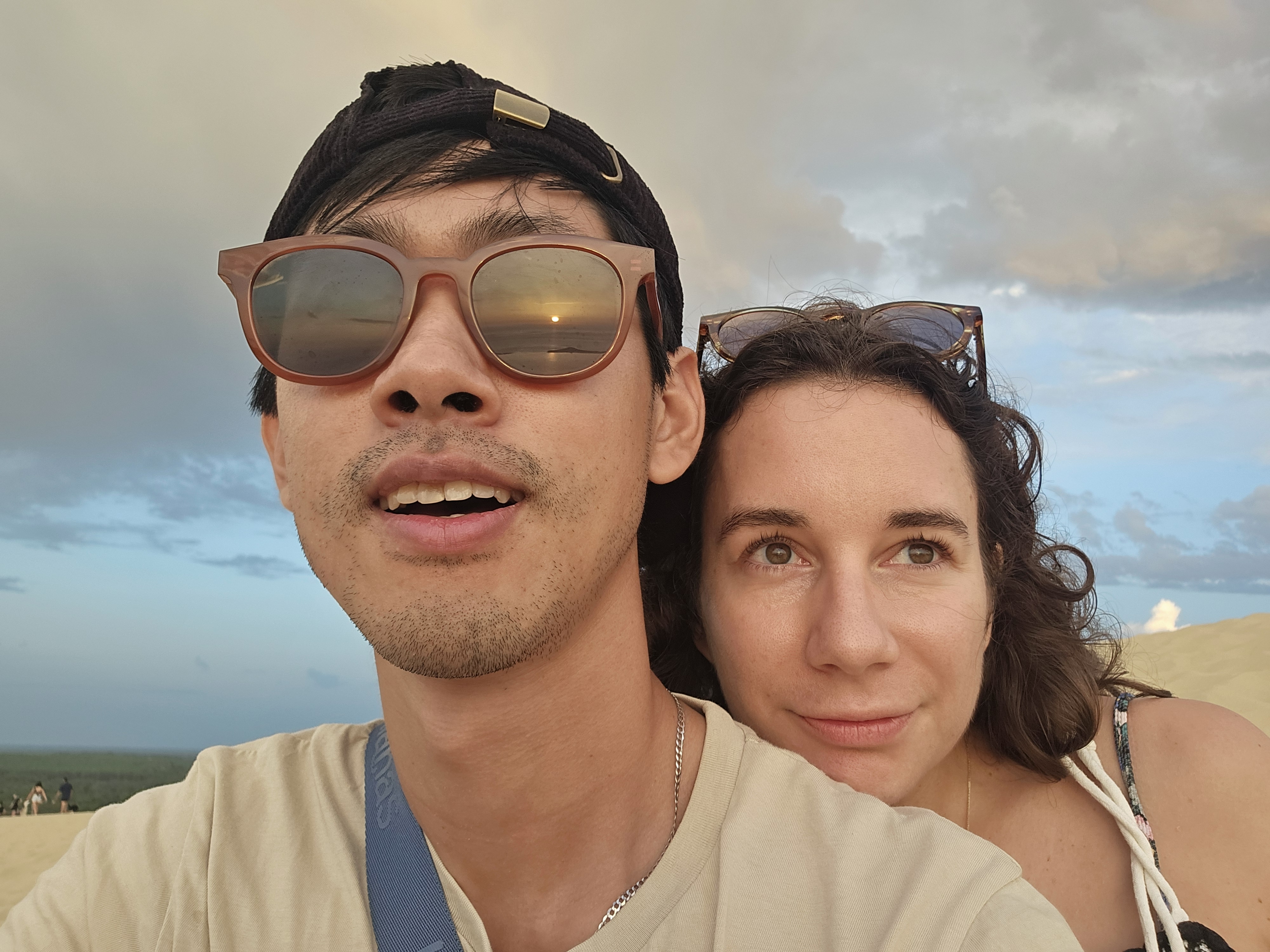 Nathalie and Kevin at sunset